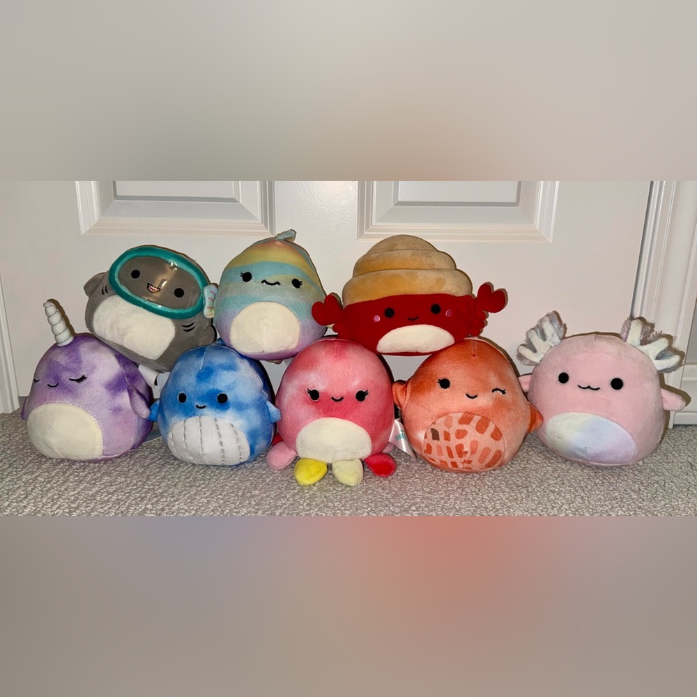Squishmallow Sea Life 5” 8-pack Plushes